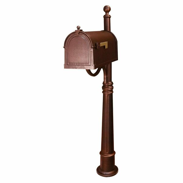 Special Lite Products Berkshire Curbside Mailbox with Ashland Mailbox Post Unit - Copper SCB-1015_SPK-600-CP